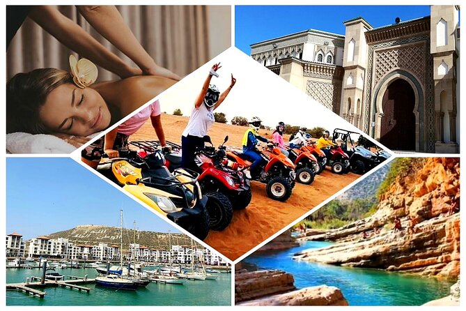 4 excursions in 1 pack = city tour + hammam massage + quad or buggy + paradise - Day one: Agadir’s seafront, hilltop, mosque, and souk