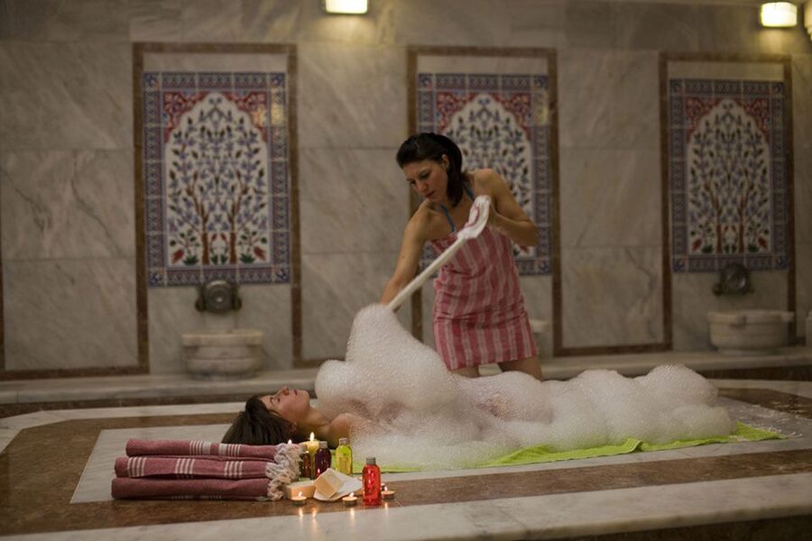 Alanya: Turkish Bath with Pouch, Foam, and Oil Massages - The foam wash, a light and playful stage