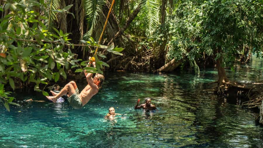 Arusha or Moshi : Hot Spring, Waterfall & Coffee Farm Tour - Swimming Beneath the Materuni Cascade