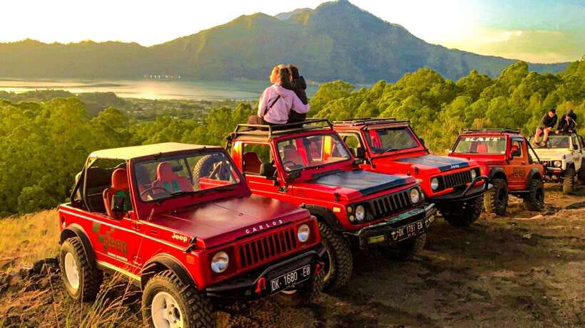 Bali: Shared Mount Batur Jeep Sunrise with Hot Springs - The 1963 black lava field