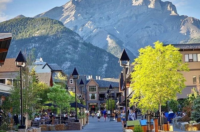 Banff Gondola Hot Springs Bow Falls and Three Lakes tour - Bow Falls gives you a short waterfall stop