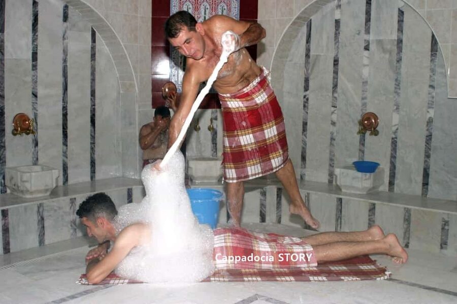 Cappadocia Turkish Traditional Bath - Hamam - Bubble Massage - Ten minutes in the steam room