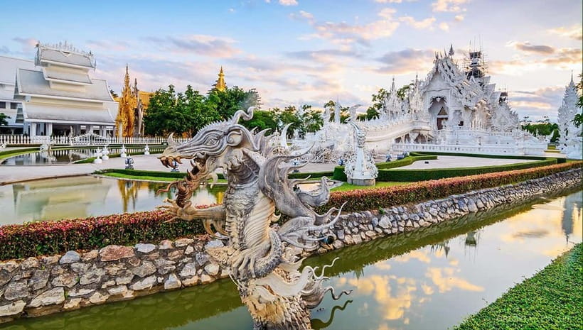 Chiang Mai to Chiang Rai: 3 Temples & Hot Springs & Pickup - Wat Rong Sue Ten, the Blue Temple