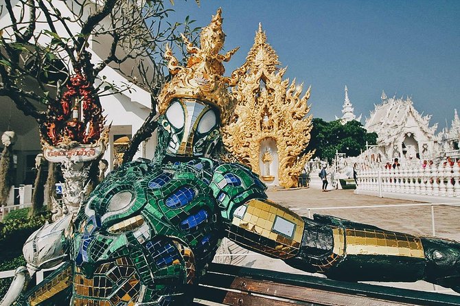Chiang Rai in a Day: Hot Spring,White Temple,Golden Triangle,Yao&Akha Hilltribe - Wat Rong Khun offers a very different kind of temple