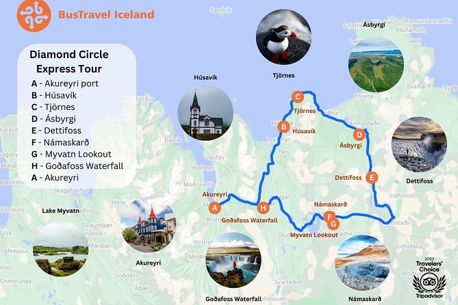 Diamond Circle Myvatn Waterfalls, and Husavik from Akureyri Tour - Godafoss gives you a strong start