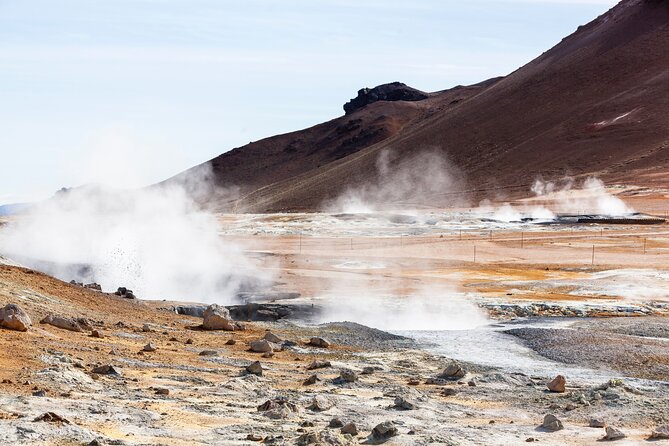 Diamond Circle Myvatn Waterfalls, and Husavik from Akureyri Tour - Námaskarð brings steam, color, and sulfur