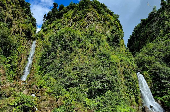 Dominica Adventure Hiking, Swimming, and Hot Springs Tour - Trafalgar Falls, Dominica’s twin waterfall stop
