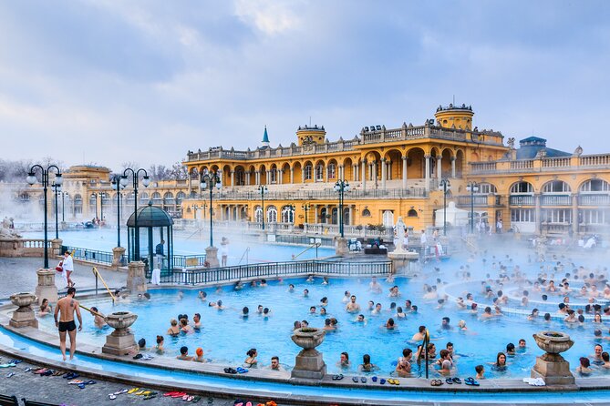 Entrance to Szechenyi Spa in Budapest - Indoor pools, saunas, and steam rooms