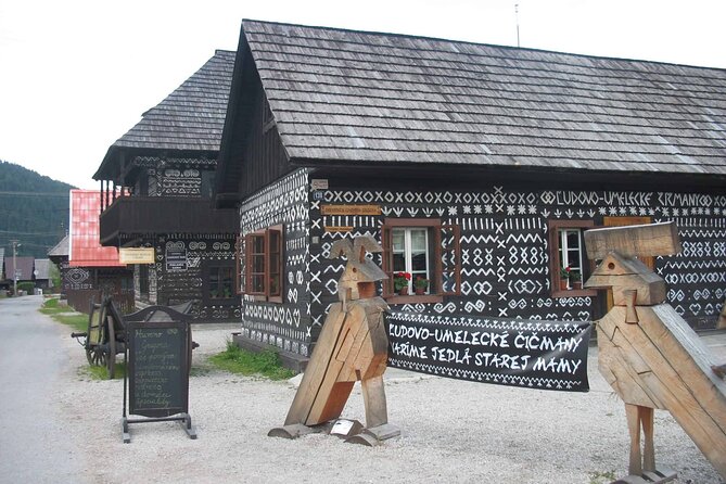 From Bratislava: Cicmany tour with Thermal Bath Entrance - Rajecká Lesná and the 300 carved figures