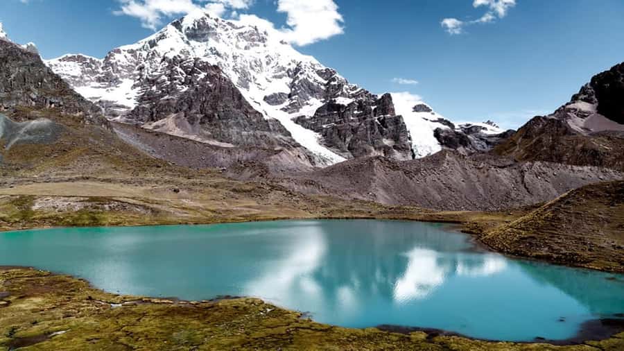 From Cusco: 7 Lagoons of Ausangate Trek with Hot Springs - Walking from Azulcocha to the higher lakes