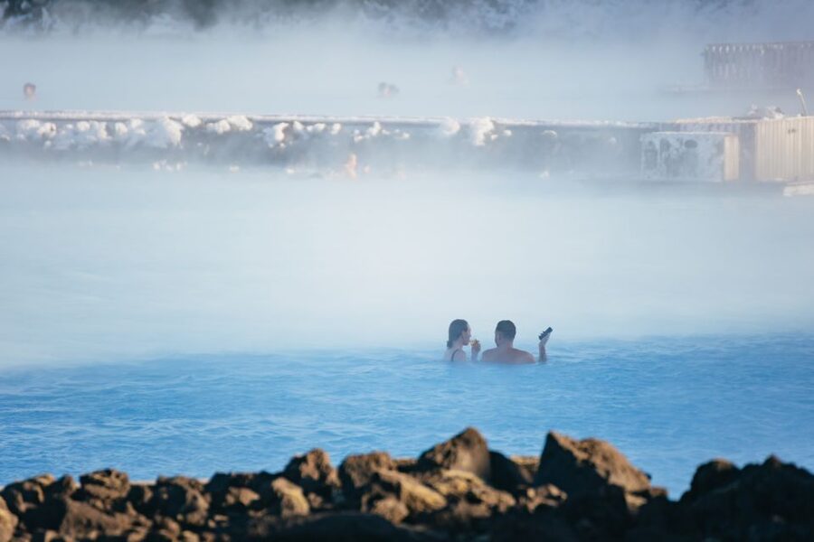 From Reykjavík: Volcanoes and Blue Lagoon Day Trip - From Reykjavík to the black shore of Kleifarvatn