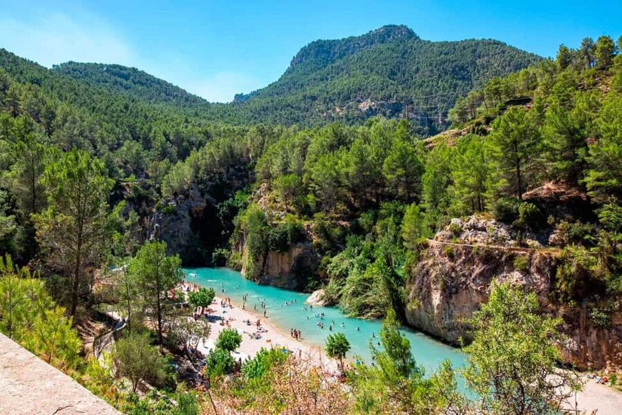 From Valencia: Full Day Tour to Montanejos & Thermal Pools - Walking through canyons, pine forest, and caves