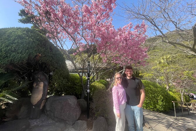 Hot Spring Beppu Onsen with Blue Hell cozy Tour by Car and walk - Starting at Umi Jigoku’s blue spring