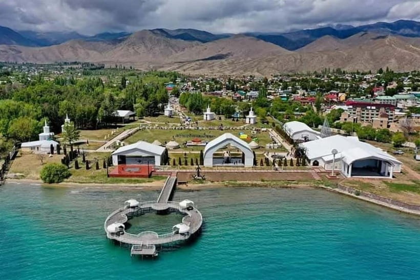 Issyk Kul Adventure: Lake Swim, Hot Springs & Ruh Ordo Tour - Issyk Kul from the water