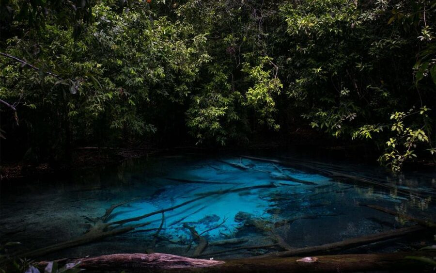 Krabi: Tiger Cave, Hot Springs and Emerald Pool Jungle Tour - Hot Spring Waterfall: the gentle start
