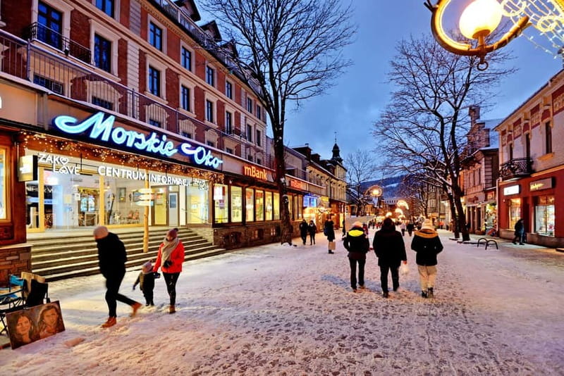 Krakow: Zakopane Trip with Thermal Pools & Hotel Pick-up - Riding the Gubałówka funicular