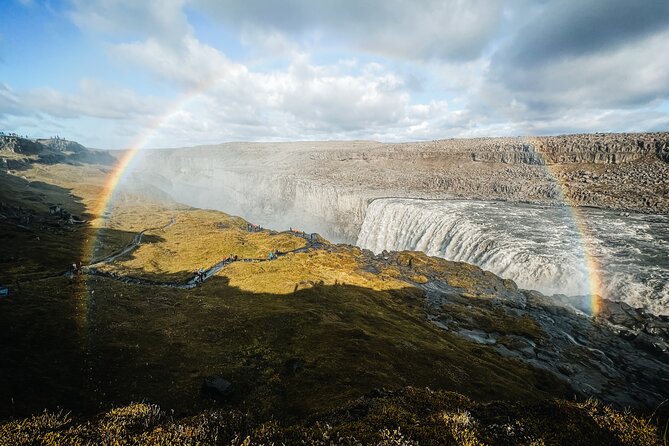 Lake Myvatn Godafoss and Dettifoss Waterfalls Tour in Iceland - Goðafoss: a graceful first stop