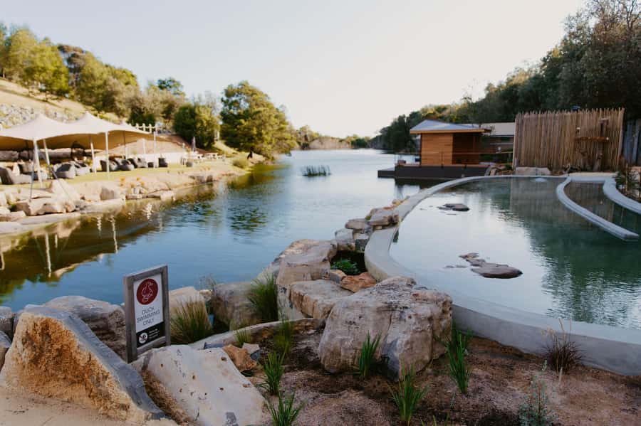 Metung: Hot Springs Revive Bathing - Pools for conversation, shade, and quiet