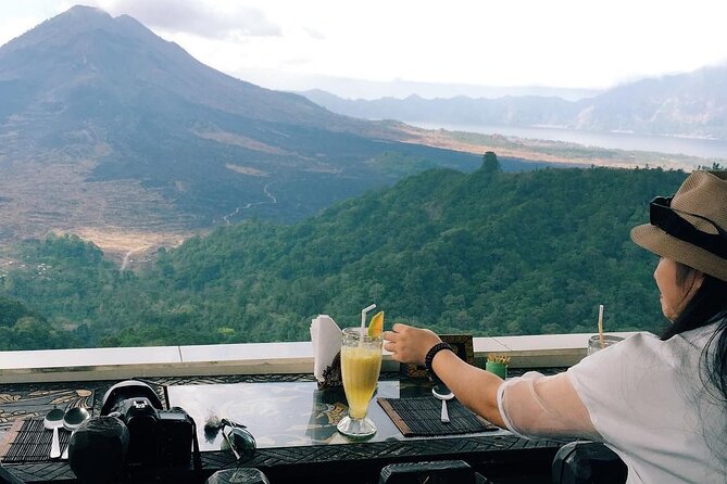 Monkey Forest, Holy Water Temple & Hot Springs Tours - Lunch with a Mount Batur view