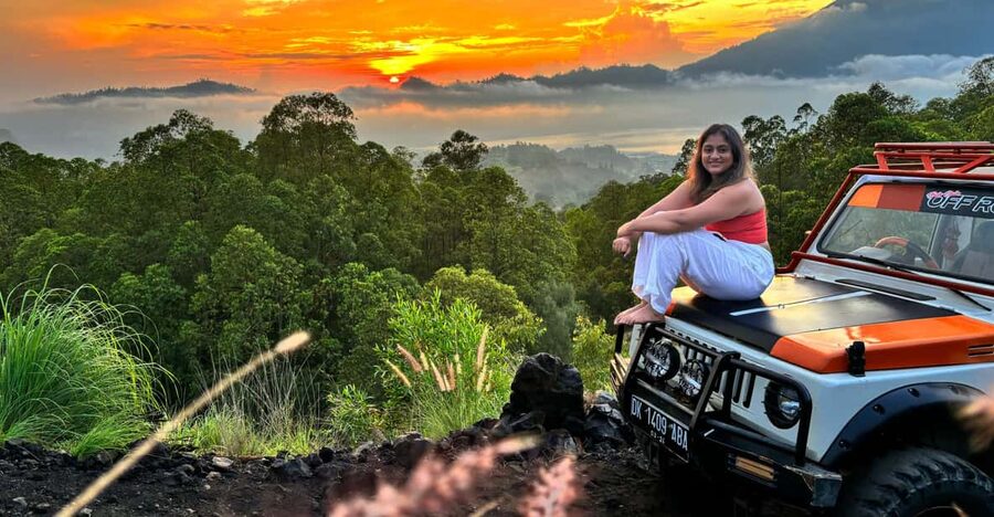 Mount Batur: Jeep Sunrise Adventure and Hot Spring - The jeep ride to Mount Batur sunrise