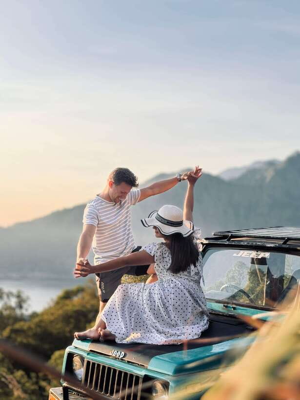 Mount Batur Sunset/Sunrise Jeep Tour & Natural Hot Springs - Black lava fields and a close look at the volcano