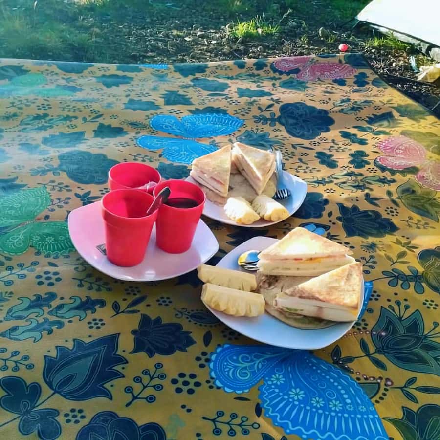 mount rinjani 3D/2N summit,lake.hot spring and crater rim - Reno, the porters, and the small-group setup