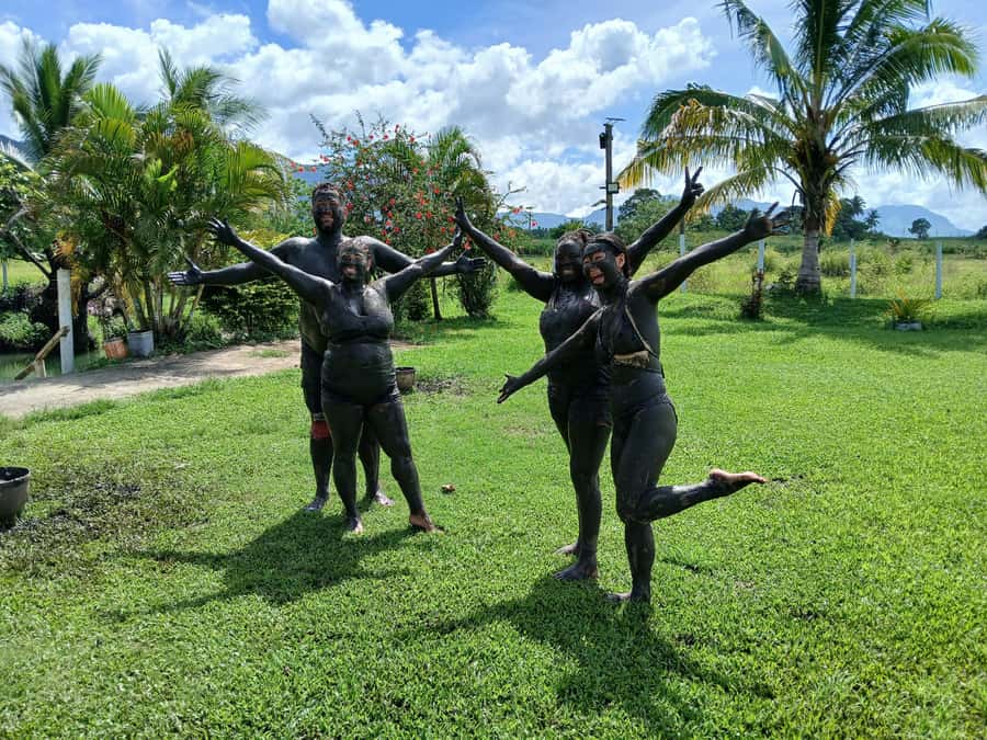 NADI-SABETO: Tifajek Hot Spring and Mudpool Natural Spa - The road from Nadi through Fiji’s cane country