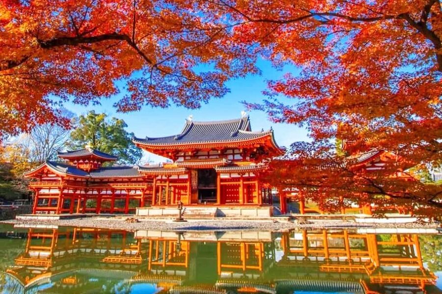 Osaka: Nara and Uji Day Trip with Deer Park and Hot Spring - Nara Park and the deer beneath Wakakusa Mountain