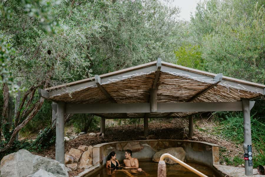 Peninsula Hot Springs: Private Sanctuary and Bathing - Moving between the Bath House and Spa Dreaming Center