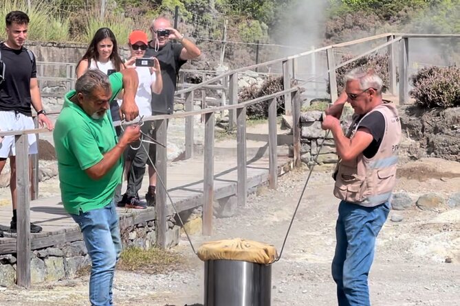 Private Full Day Tour Furnas – Thermal Pools & Botanical Garden - Lagoa das Furnas shows the island’s natural kitchen