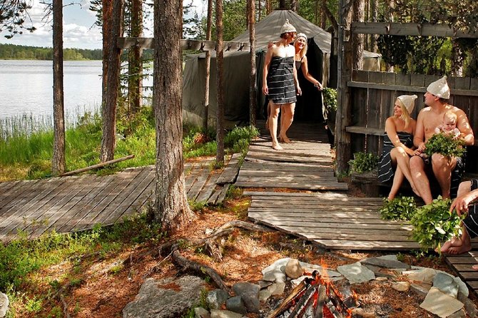 Private Traditional Lakeside Sauna with Midnight Sun - Who will enjoy this evening most
