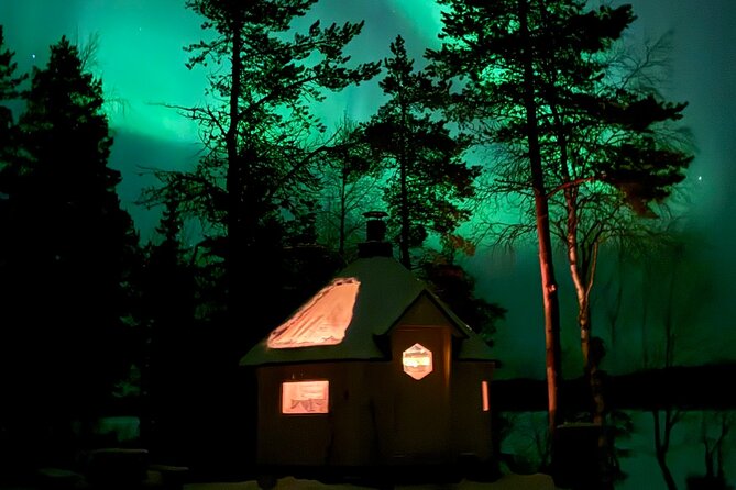 Private Traditional Sauna, Ice Dip and Dinner in the Wilderness - Northern Lights after the sauna