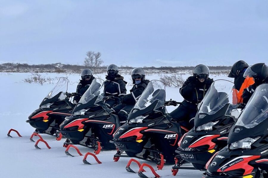 Reykjahlid: Snowmobile Adventure by Lake Mývatn - Why snowmobiling fits Mývatn so well