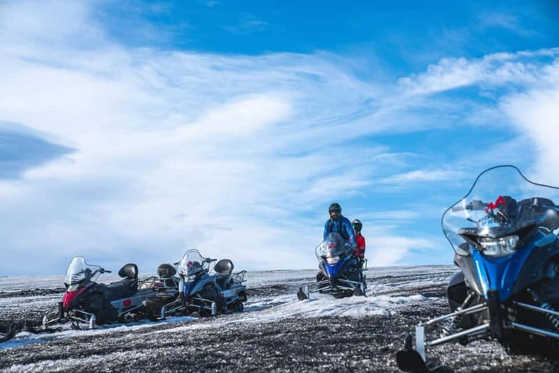 Reykjavík: Glacier Snowmobile and Hot Springs with Pickup - Reaching Geldingafell Basecamp