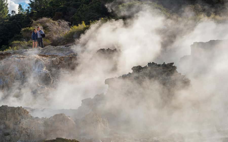 Rotorua: Hell's Gate Outdoor Mud Spa & Guided Walk - Sulfur spas and the cool plunge pool