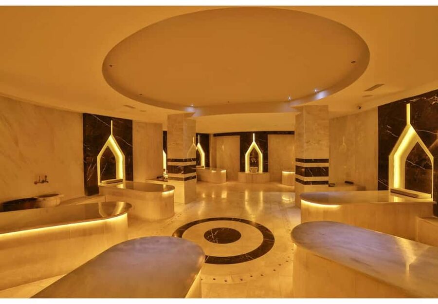 Side: Turkish Bath & Wellness Complex Entry & Treatments - Pools, jacuzzis, sauna, and steam room