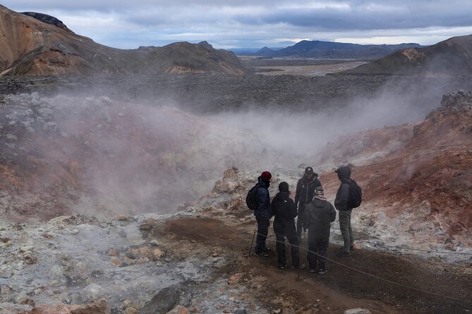 Small Group Landmannalaugar Hike and Hot Springs: Reykjavik/Hella - Hiking toward Brennisteinsalda