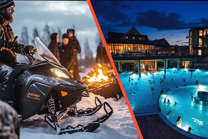 Snowmobile Ride and Thermal Pools with Hotel Pickup in Zakopane - The bonfire meal in a winter setting